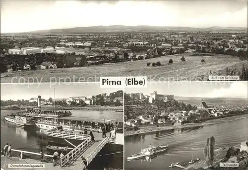 Pirna Panorama Dampfer Anlegestelle Teilansicht / Pirna /Saechsische Schweiz-Osterzgebirge LKR