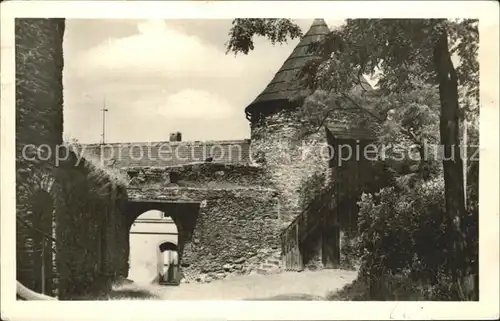 Elsterberg Vogtland Eingang Burg Ruine Kat. Elsterberg Vogtland