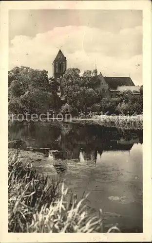 Guestrow Mecklenburg Vorpommern Blick zum Dom Kat. Guestrow