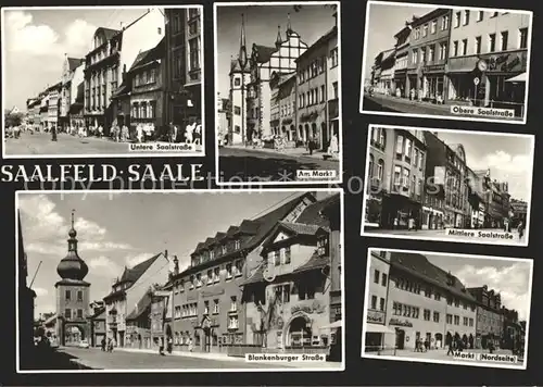 Saalfeld Saale am Markt Untere Saalstrasse Obere Saalstrasse Blankenburger Strasse Mittlere Strasse Kat. Saalfeld