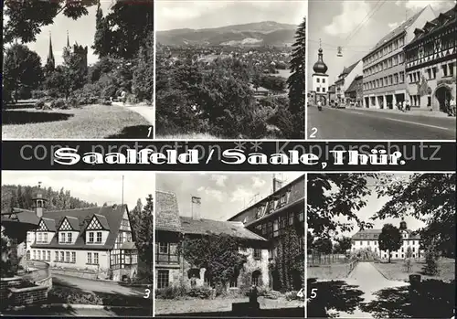 Saalfeld Saale Blankenburger Tor Puschkinpark HO Gaststaette Klosterhof Schloss Kat. Saalfeld
