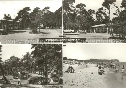 Goehren Ruegen Zeltplatz Kaufhalle Gasthaus zur Duene Strand Kat. Goehren Ostseebad Ruegen