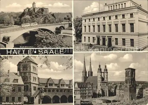 Halle Saale Martin Luther Universitaet Giebichenstein Moritzburg Burghof Marktplatz Kat. Halle