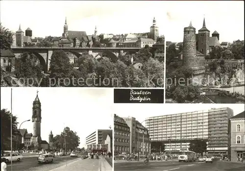 Bautzen Alte wasserkunst Michaeliskirche Reichenturm Hochhaus am Platz der Roten Armee Kat. Bautzen