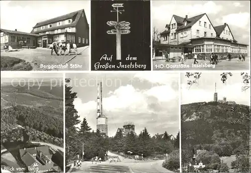 Inselsberg Schmalkalden Berggasthof Stoehr HO Gaststaette Turm Kat. Schmalkalden