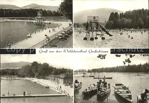 Grossschoenau Sachsen Waldstrandbad Boote Freibad Kat. Grossschoenau Sachsen