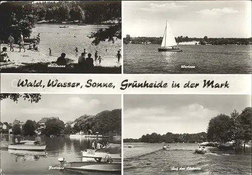 Gruenheide Mark Moehlensee Werlsee auf der Loechnitz Peetzsee Kat. Gruenheide Mark