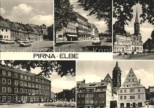 Pirna Tischerplatz Karl Max Strasse Dr. Wilhelm Kuelz Strasse Hotel Schwarzer Adler Markt Kat. Pirna