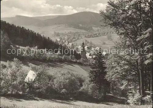 Geising Erzgebirge Teilansicht Kat. Geising Osterzgebirge