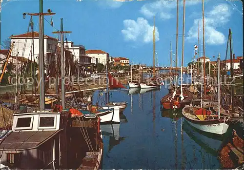 Bellaria Kanal Hafen Segelboote Kat. Rimini