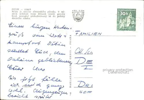 Decin Boehmen Schloss  Kat. Decin