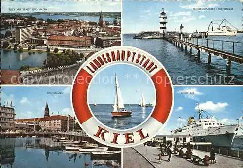 Kiel Friedrichsorter Leuchtturm Oslo Kai Bootshafen  Kat. Kiel