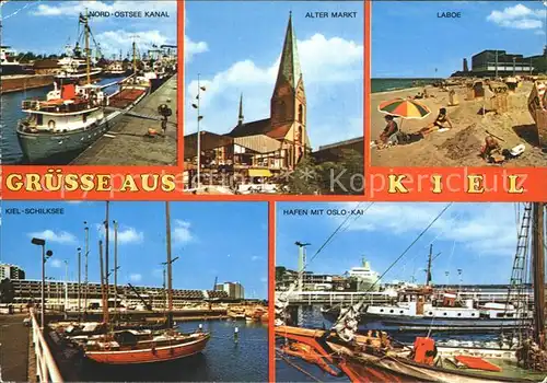 Kiel Laboe Alter Markt Nord Ostsee Kanal Schilksee  Kat. Kiel