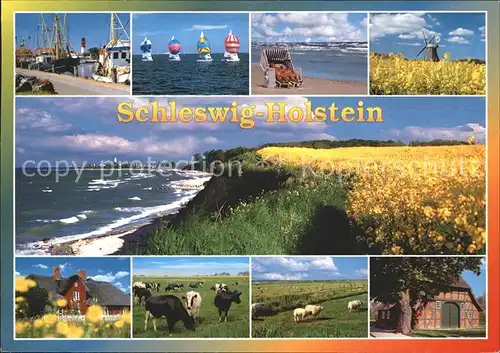Schleswig Holstein Strand Hafen Muehle Kat. Schleswig