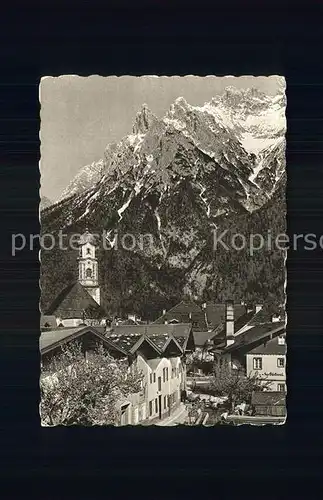 Mittenwald Karwendel Tirol Ortspartie mit Karwendel Kat. Schwaz