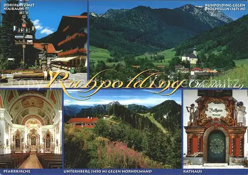 Ruhpolding Hochfelln Unternberg Rathaus Kat. Ruhpolding