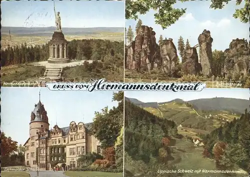Hermannsdenkmal Externensteine Lippische Schweiz Detmolder Schloss Kat. Detmold
