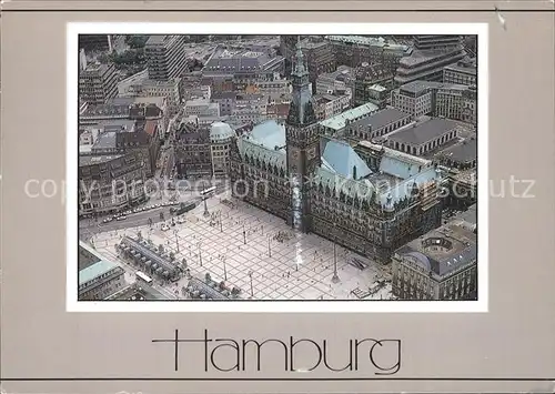 Hamburg Fliegeraufnahme Rathausmarkt Kat. Hamburg