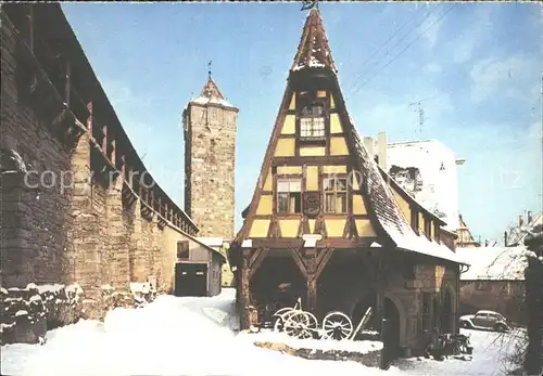 Rothenburg Tauber Alststadt im Winter Kat. Rothenburg ob der Tauber