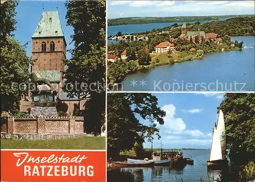 Ratzeburg Fliegeraufnahme Kirche  Kat. Ratzeburg