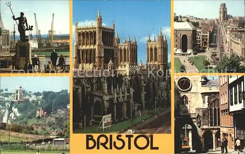 Bristol UK Kathedrale Tor Hafen  Kat. Bristol City of