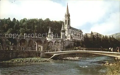 Lourdes Hautes Pyrenees Basilique Gave  Kat. Lourdes