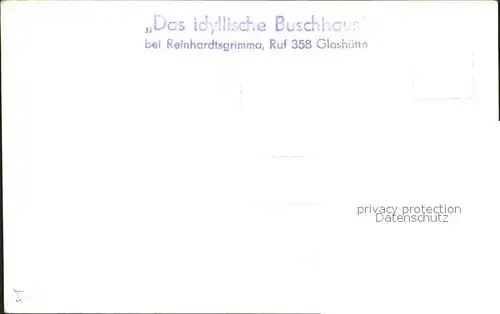 Reinhardtsgrimma Buschhaus  Kat. Reinhardtsgrimma