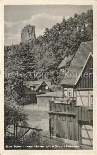 Rathen Saechsische Schweiz Alte Muehle Talwaechter  Kat. Rathen Sachsen