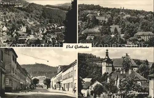 Bad Gottleuba Berggiesshuebel Sanatorium Ernst Thaelmann Strasse Petrikirche  Kat. Bad Gottleuba Berggiesshuebel