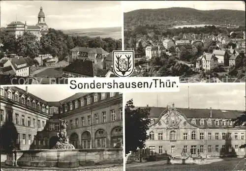 Sondershausen Thueringen Marktplatz Hainleite Schlosshof Brunnen Kat. Sondershausen