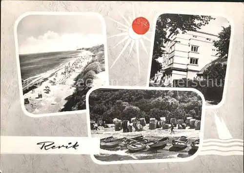 Rerik Ostseebad Strand Gebaeude Boot  Kat. Ostseebad Rerik