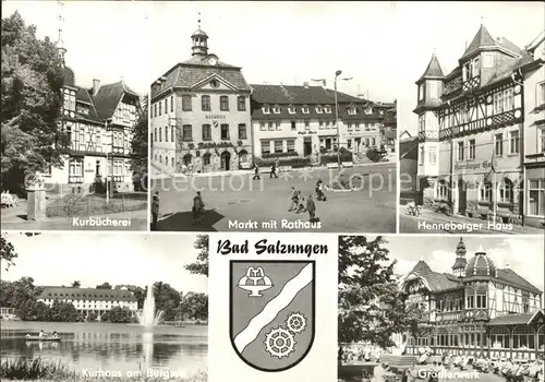 Bad Salzungen Markt Rathaus Henneberger Haus Gradierwerk  Kat. Bad Salzungen