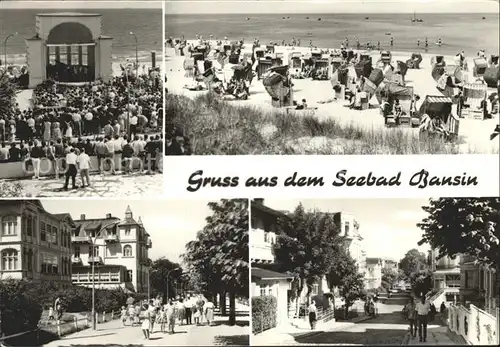 Bansin Ostseebad Strand Konzertbuehne Strassenansicht  Kat. Heringsdorf