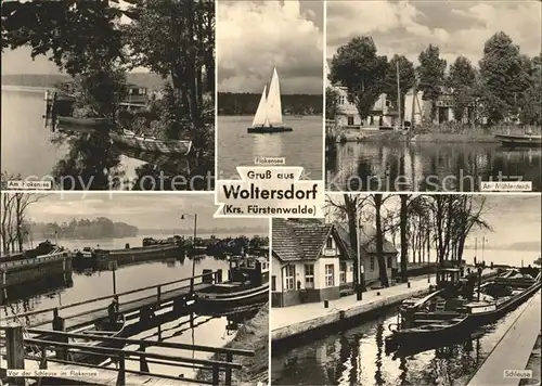Woltersdorf Erkner Flakensee Schleuse Muehlenteich Segelboot  Kat. Woltersdorf Erkner