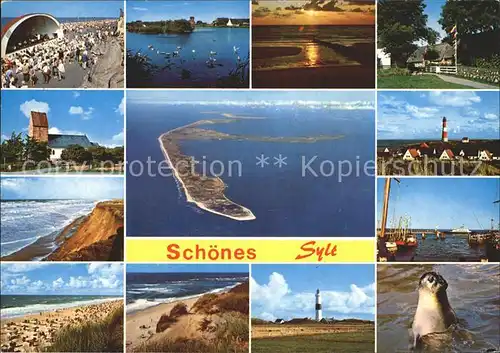 Sylt Fliegeraufnahme Konzertbuehne Strand Seehund Hafen  Kat. Sylt Ost