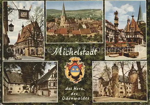 Michelstadt Schloss Kirche Brunnen  Kat. Michelstadt