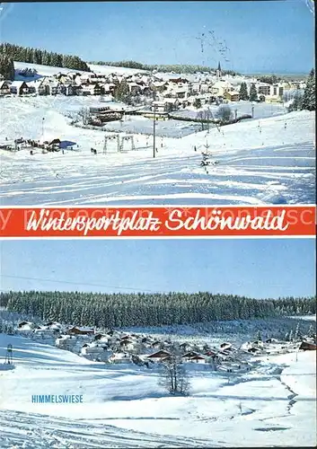 Schoenwald Schwarzwald Ortsansichten  Kat. Schoenwald im Schwarzwald