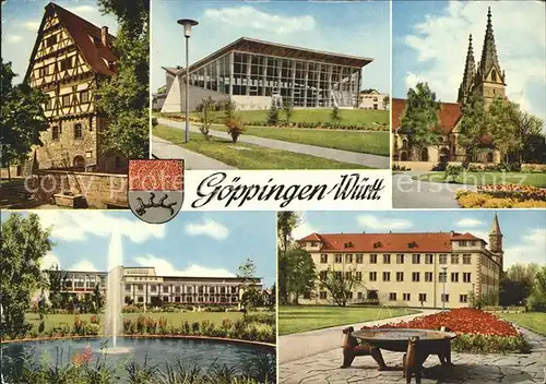 Goeppingen Kirche Brunnen Gebaeude  Kat. Goeppingen