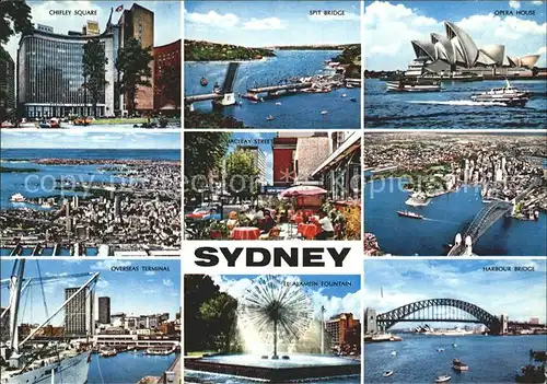 Sydney New South Wales Opera House Spit Bridge Harbour Bridge Overseas Terminal  Kat. Sydney