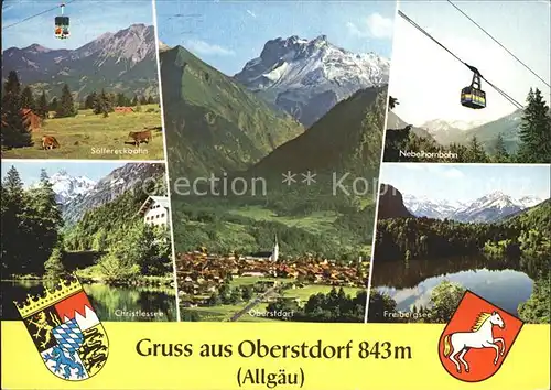 Oberstdorf Seilbahn Soellereckbahn Christlessee Freibergsee  Kat. Oberstdorf