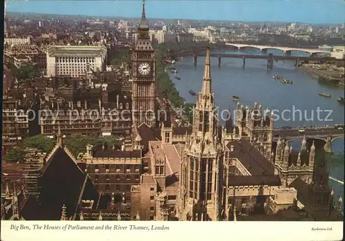 London Big Ben House Parliament River Thames  Kat. City of London