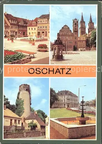 Oschatz Ernst Thaelmann Platz Museum Brunnen Leipziger Platz  Kat. Oschatz