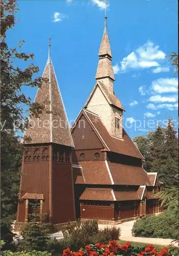 Hahnenklee Bockswiese Harz Nordische Stabkirche  Kat. Goslar