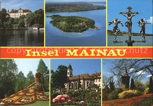 Insel Mainau Fliegeraufnahme Park Schloss  Kat. Konstanz Bodensee