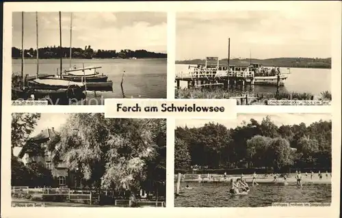 Ferch Am Schwielowsee Landungsbruecke Haus am See Strandleben Kat. Schwielowsee