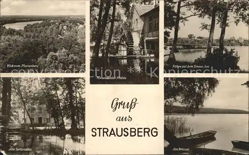 Strausberg Brandenburg Marienberg Wesendahler Muehle Faehre Strauss See Alte Spitzmuehle Am Boetzsee Kat. Strausberg