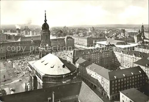Dresden Blick vom Rathaus auf Kreuzkirche und Altmarkt Kat. Dresden Elbe