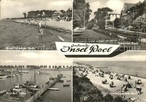 Insel Poel Strand Schwarzer Busch Kirchdorf Hafen Strandpartie Kat. Insel Poel