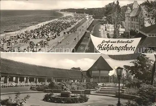 Kuehlungsborn Ostseebad Strand Promenade Brunnen Kat. Kuehlungsborn
