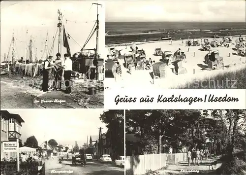 Karlshagen Peene Hafen Strand Hauptstrasse Strandweg Kat. Karlshagen Usedom